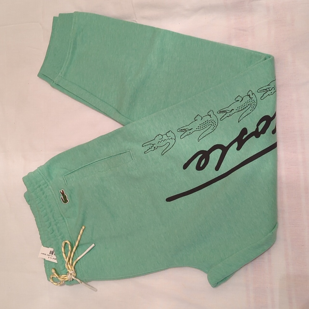 Lacoste Mint Green Logo Sweatpants Joggers